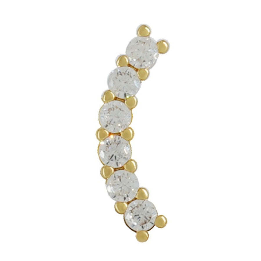 White Caterpillar Earrings - L'Avenue Boutique
