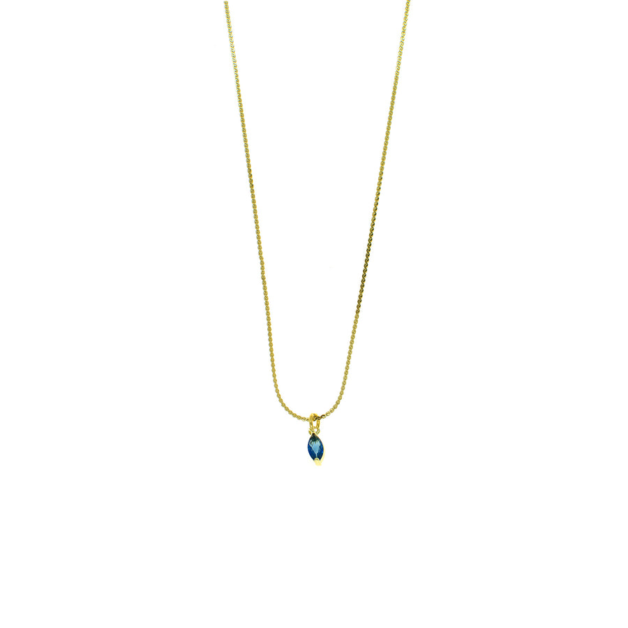 Blue Baby Almond Necklace - L'Avenue Boutique