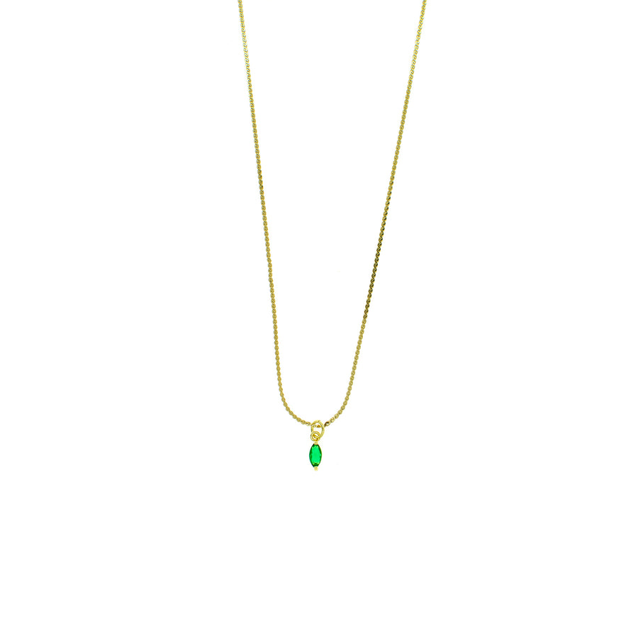 Green Baby Almond Necklace - L'Avenue Boutique